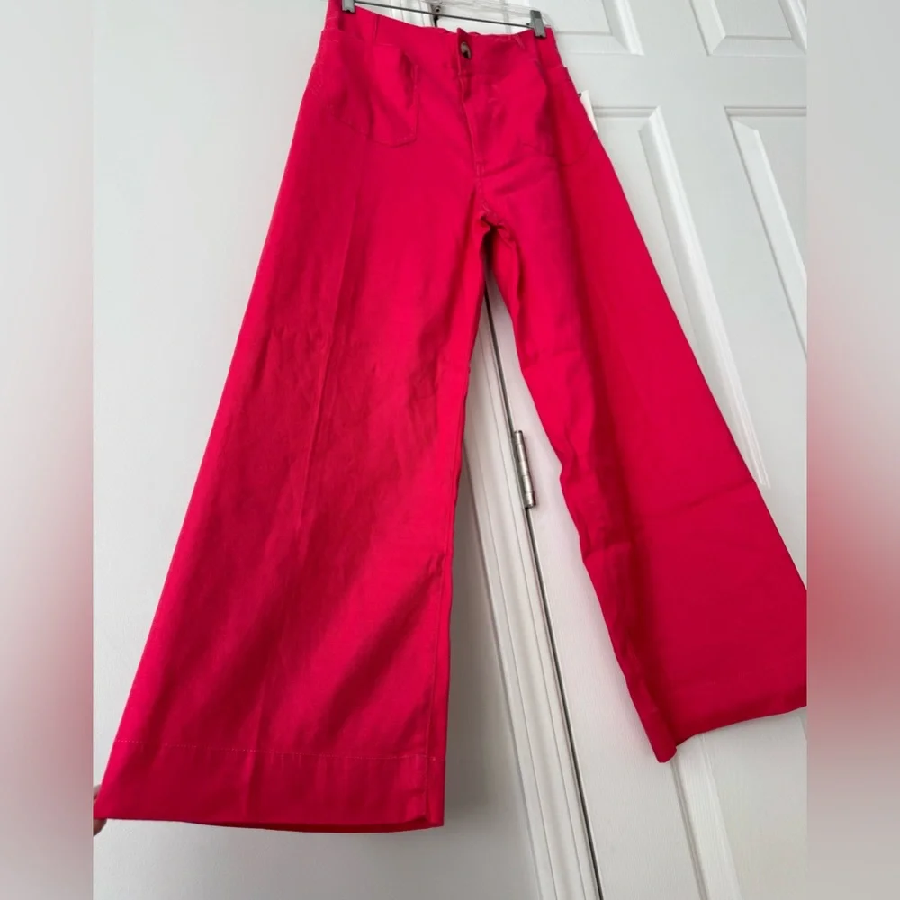 Anthropologie Maeve The Colette Wide-Leg Cropped Linen Pants - Picture 8 of 14